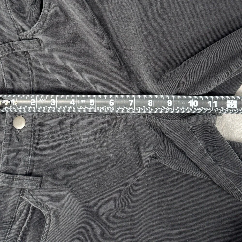 Eileen Fisher Pants Womens Size 10 Charcoal Gray Corduroy Straight Leg